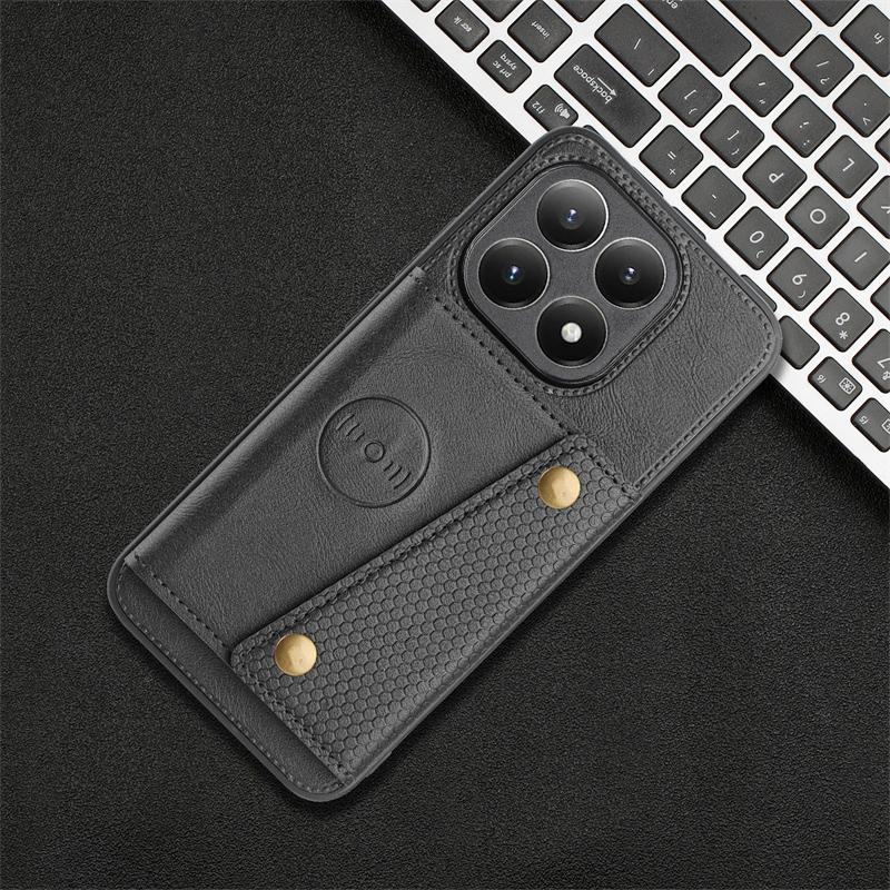 Роскошный кожаный чехол-кошелек со слотами для карт для Xiaomi 15T Pro Автомобильный магнитный держатель Чехол-кошелек Ударопрочный чехол для телефона для Xiaomi15T 15TPro Funda
