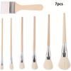 7pcs Acrylic Paint Brush Set Wooden Pottery Glaze Brushes Art Paintbrush Glaze Brushes Glaze Brushes Ceramic Watercolor Brushes Kit for Craft Painting