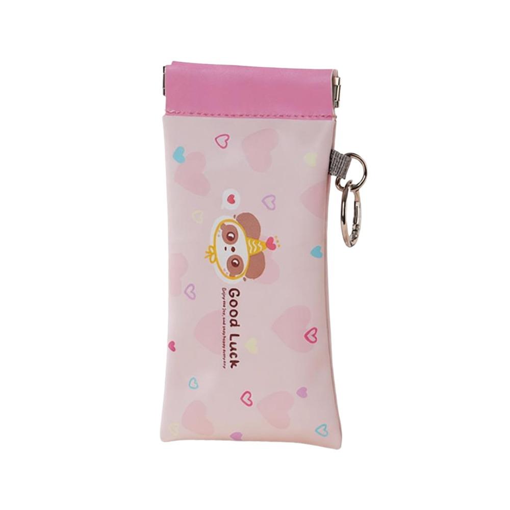 Soft Sun Glasses Pouch PU Leather Eyewear Storage Bags Lipstick Makeup Bag for Women Girls