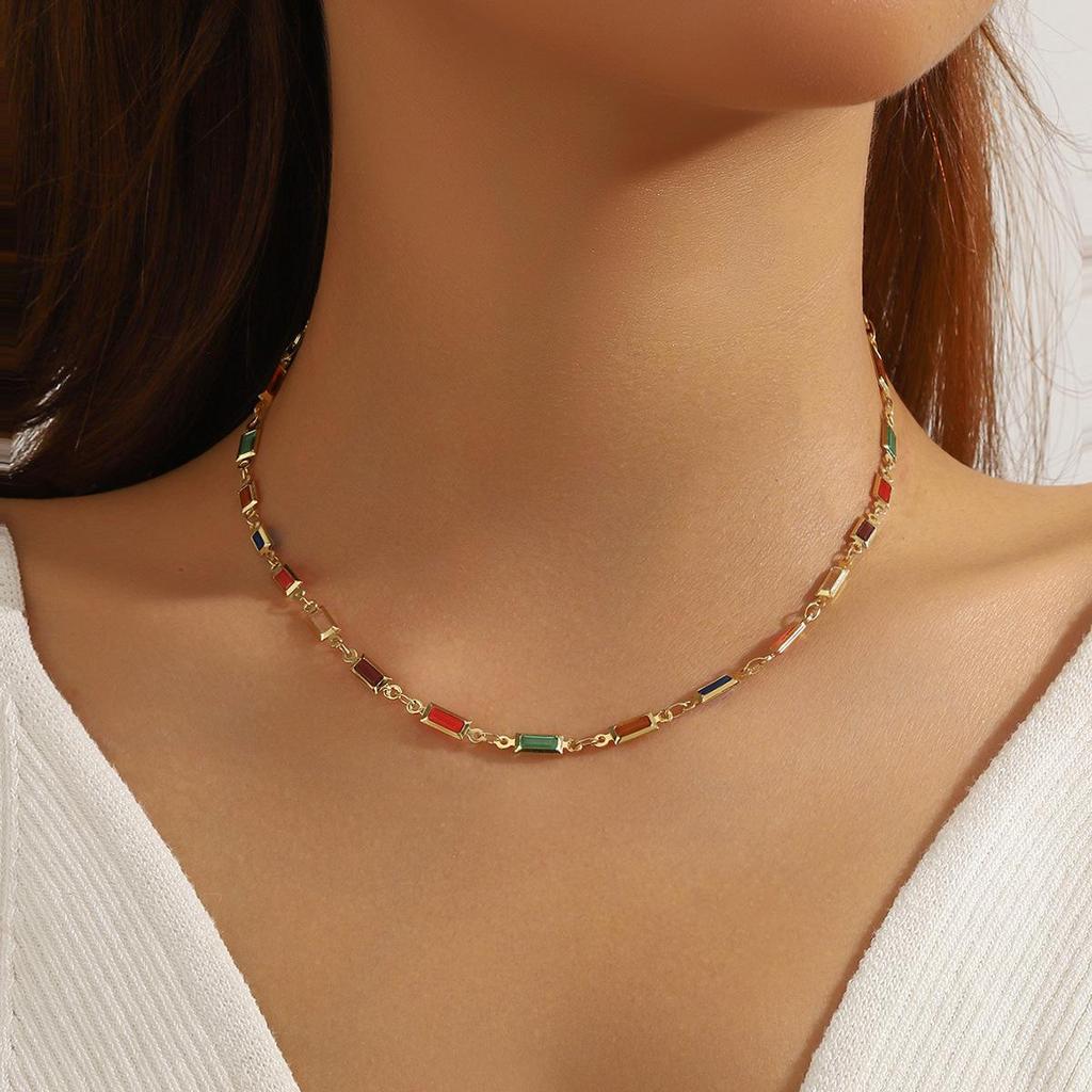 European & American Tassel Beaded Clavicle Crystal Necklace - Women's Fashion Jewelry