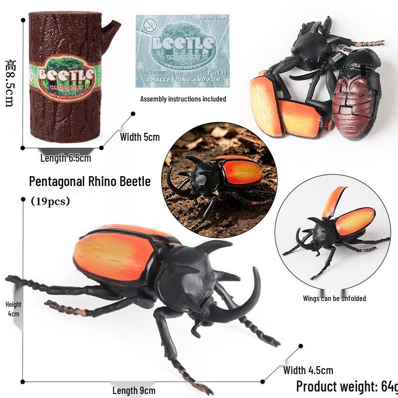 4D Stereo DIY Animal Model Kit: Eagle, Scorpion, Gecko, Rattlesnake, Spider, Lizard, Squirrel, Hedgehog