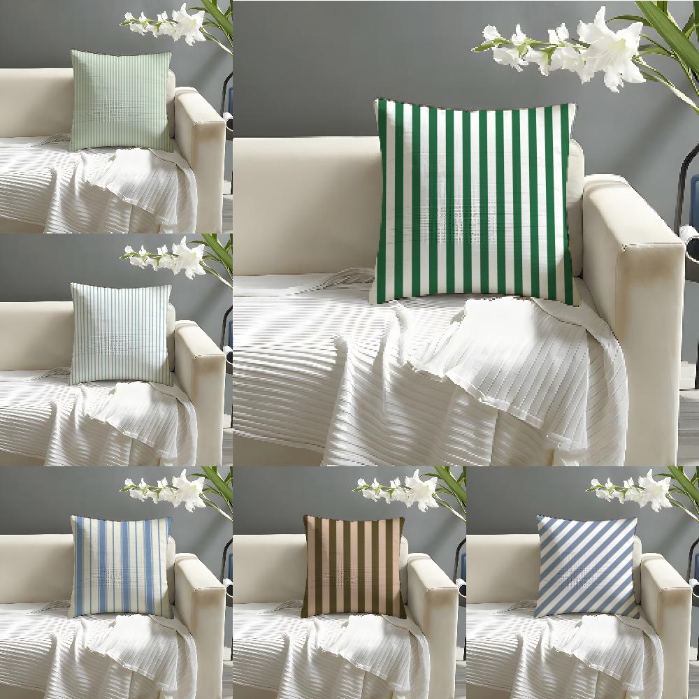 Minimal Versatile Stripes Pillow Case Linen Pillow Case Sofa Home Decor Cushion Cover Cushion Cove