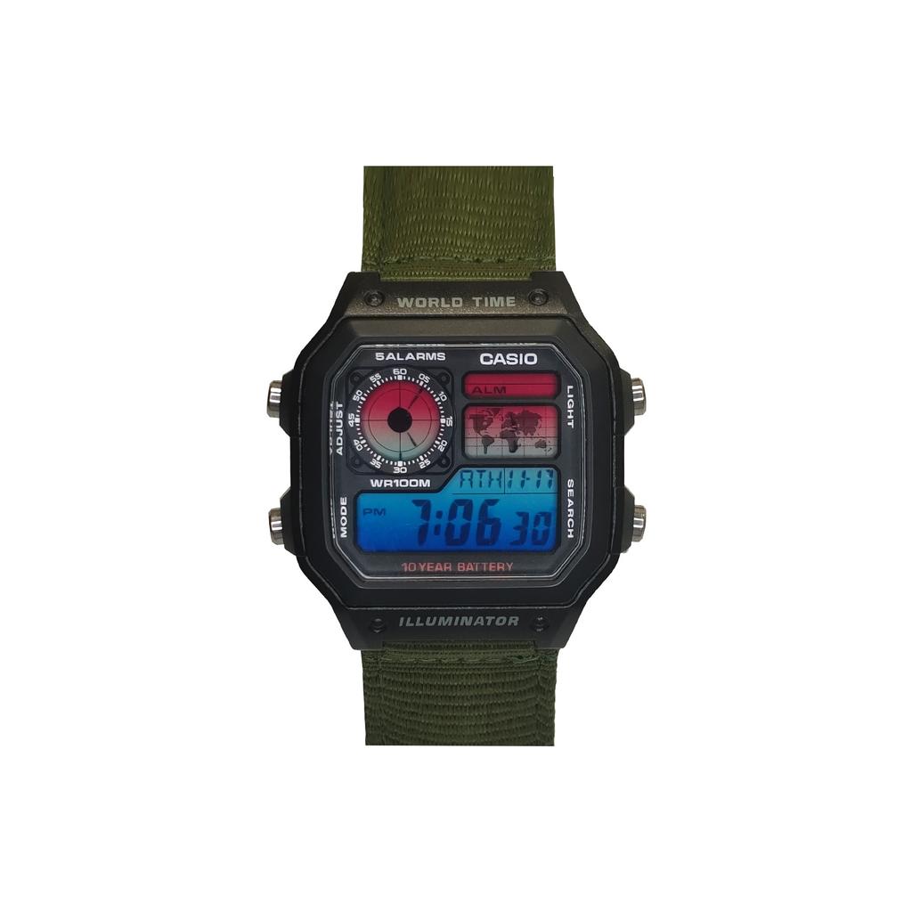 Casio Унисекс ПОДРОСТКОВЫЕ Черные Часы AE-1200WH-1A(Watch3--)