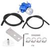 Universal Aluminum Fuel Pressure Regulator Gauge & Hose Kit 0 140 PSI Adjustable Blue