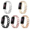 Phoebe Fitbit Luxe Compatible Metal Strap Bracelet - Alloy Chain Wristband, One Size