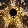 4000LM Projection Solar Garden Light IP65 Waterproof Butterfly Solar Outdoor Lantern Metal Butterfly LED Lantern for Patio Lawn Pathway