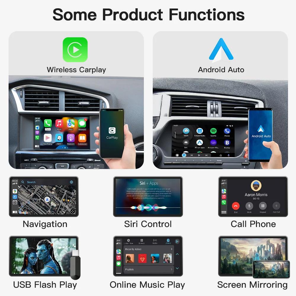LDQI8 Беспроводной адаптер Carplay для Peugeot Citroen Модуль Android Auto SMEG 208 2008 308 508 3008 и C4 DS3 DS5 Поддержка камеры заднего вида