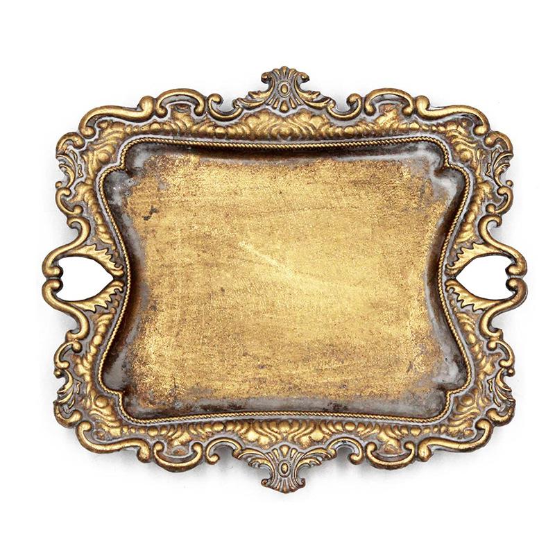 1 шт., тарелка для колец, винтажная безделушка, украшение для дома, небольшой поднос для украшений, антикварный поднос для сережек, ожерелий, помолвка, свадьба, деревенский стиль