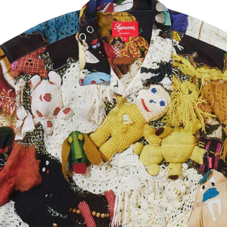 Supreme FW18 Mike Kelley More Love Hours Than Can Ever Be Repaid Rayon Shirt 'Multicolor' Men's SUP-FW18-287