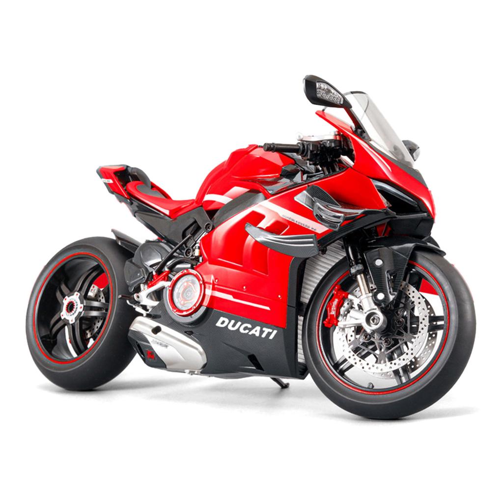 Diecast Spray 1/7 Ducati Superleggera V4 Super Motorcycle Model Collection Miniature Voiture Ornament Boyfriend Gift Toy Vehicle