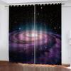 Cool Blue Purple Starry Sky Curtains 2 Panel Milky Way Starry Moon Curtains Kids Room Bedroom Living Room KitchenDecor Curtains