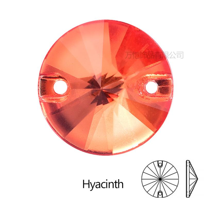 Gold Bottom Glass Hand Sewn Drill Satellite Double Hole, Flat Bottom Double Buckle Hand Sewn Drill Diy Clothing Accessories Accessories Rhinestone