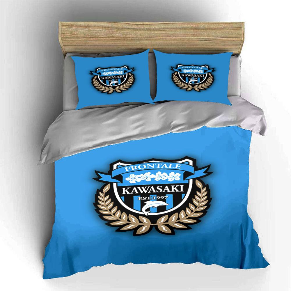 "Kawasaki Frontale Blue Bedding" Bedding Duvet Cover Set Duvet Cover Pillowcases (1 * Duvet Cover 2 * Pillowcases, without duvet insert)