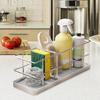 Держатель для губки для раковины, полка для хранения щеток, корзина для слива из нержавеющей стали для мытья посуды