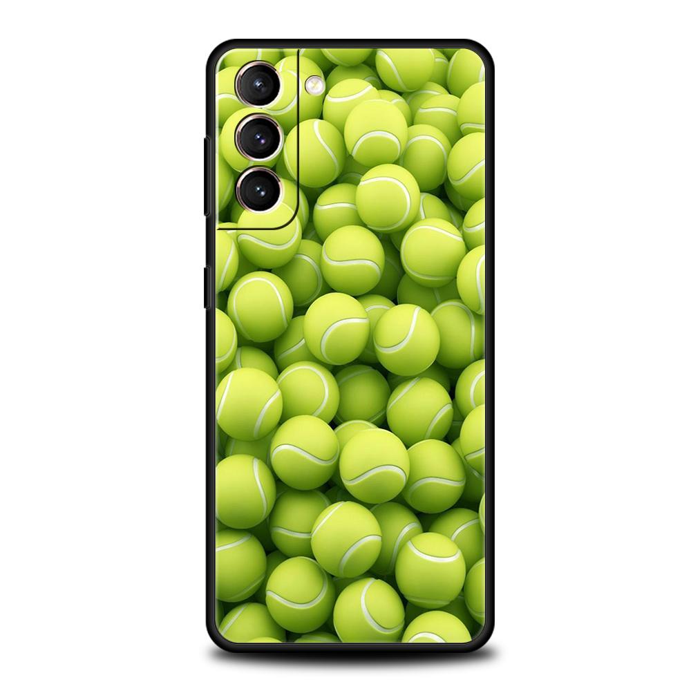 Tennis Sport Phone Case for Samsung Galaxy S24 S23 S22 S20 S21 FE Ultra S10 S10E S9 S8 Plus 5G Soft TPU Cover Shell Capas Bags