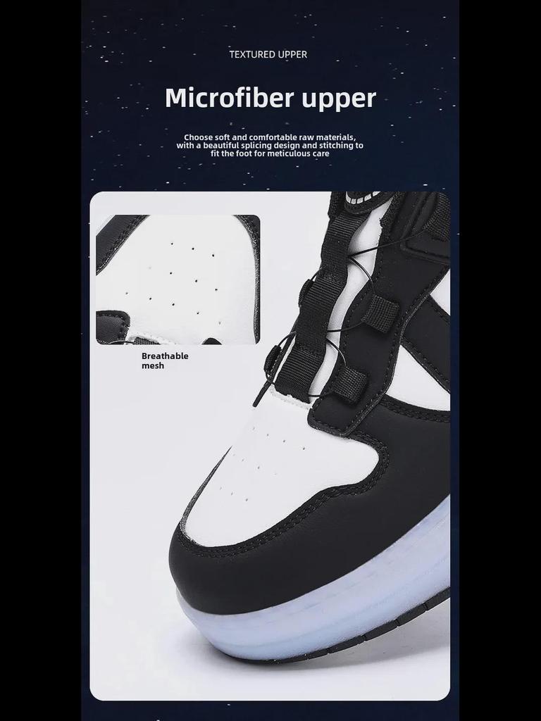 Kids’ LED Light-Up Running Shoes with Inline Skates