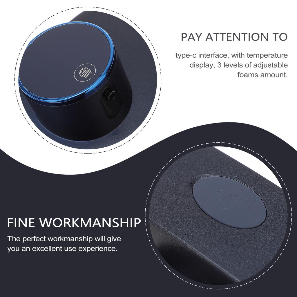 Зарядка Автоматический дозатор мыла Черный Ручной Насос Abs Перезаряжаемый Настенный Бесконтактный