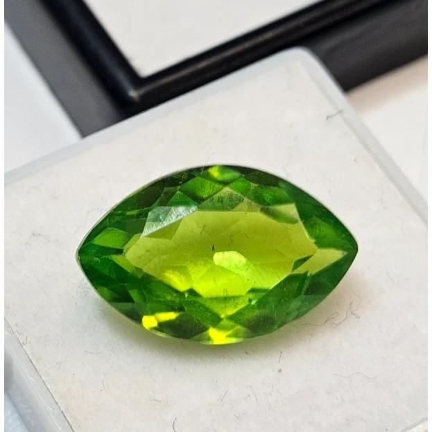 Natural Green Peridot Marquise Cut 10+ Ct Stunning Certified Loose Gemstone
