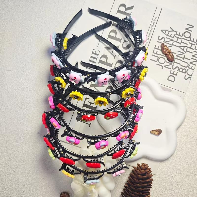 Cartoon Children's Braided Hairband Korean Sweet Headband for Kid Girl Hair Accessories