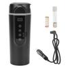 Electric Heated Bottle Temperature Control Stainless Steel Smart Heating Car Cup 500ml Black