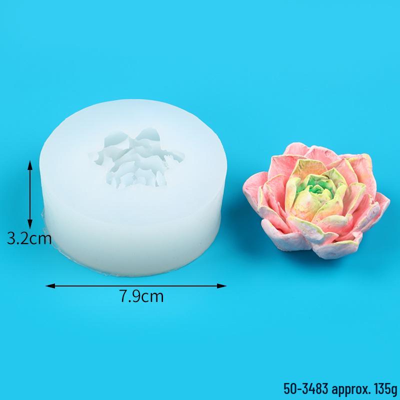 Силиконовая форма «3D Цветок Пиона» для свечей, мыла и resin art
