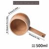 Large Capacity Bamboo Water Ladle Wear Resistant Smooth Surface Kitchen Bailer with Hanging Hole Easy Clean Water Spoon