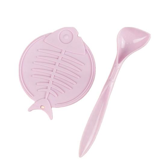 Крышка для банки с кормом для домашних животных с ложкой в форме рыбьей кости Крышка для банки для кошек, сохраняющая свежесть