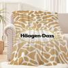 Ice Cream Logo Blanket Plush Nap Sofa rug for Living Room H-Haagen-s D-Dazs Warm Office Bedroom Birthday Home Travel Kid Gifts