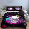 "Skull Art Decorative Three-Piece Set" Bedding Set with 1 Duvet Cover 2 Pillowcases Single Double King Queen, Gift
