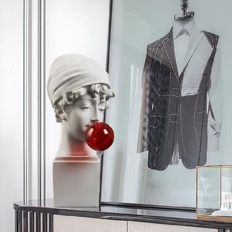 Уникальная смоляная греческая фигурка, выдувающая пузыри, Классический греческий бюст-скульптура для добавления веселья на стол и в жилое пространство