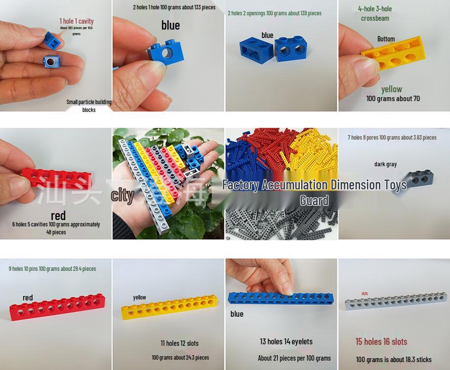 Tech Building Blocks: 3895 Studded Beam 1x12 with 11 Holes, Compatible with LEGO Assembly Toys