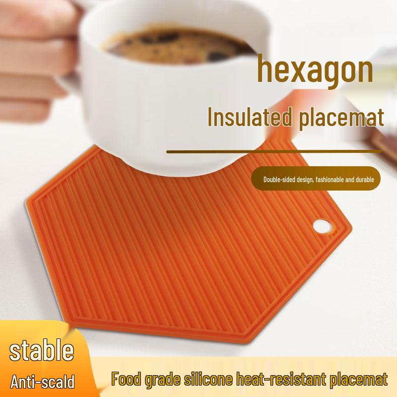 Силиконовые подставки-соты: Термостойкие, Нескользящие, Легко моющиеся, Четырехугольные Кухонные Настольные Коврики.