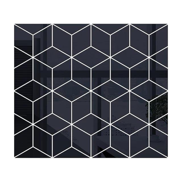 Two-Piece Cross Rhombus Cube DIY Mirror Wall Stickers