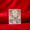 Даосская буддийская бессмертная позолоченная тханка на холсте: Кшитигарбха, Лао Цзюнь, Гуаньинь