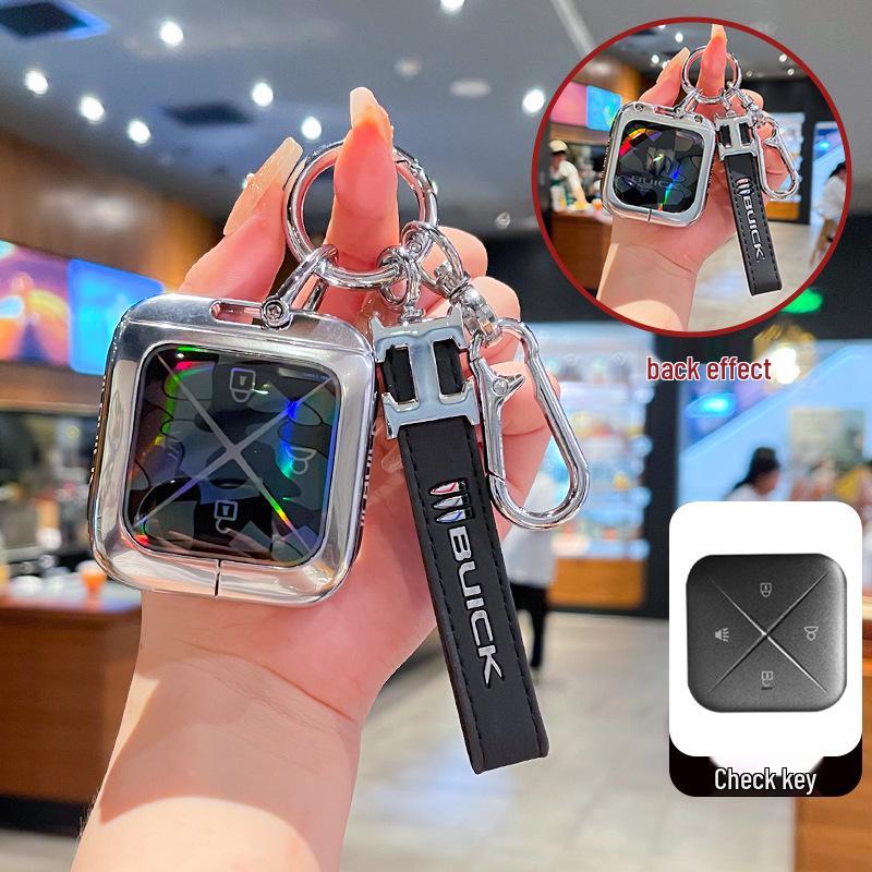 Buick E5 Titanium Cube Key Cover for 2025 LaCrosse Platinum with Bluetooth E4 Metal Full Coverage