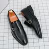 Fashion Luxury Brand Patent Leather Men Loafers Black Purple Slip-on Man Shoes Wedding Office Business Leather Casual Shoes For Men
