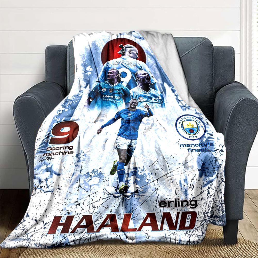 Haalands Number Jersey Blankets Flannel Printed Breathable Warm Throw Blanket for Home Office Bedspreads 0708a84