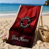 Custom Name Raptors basketball Logo Personalized Microfiber Beach Towel, Quick-Dry, Ideal for Summer Travel, Beach Essential, Swimming