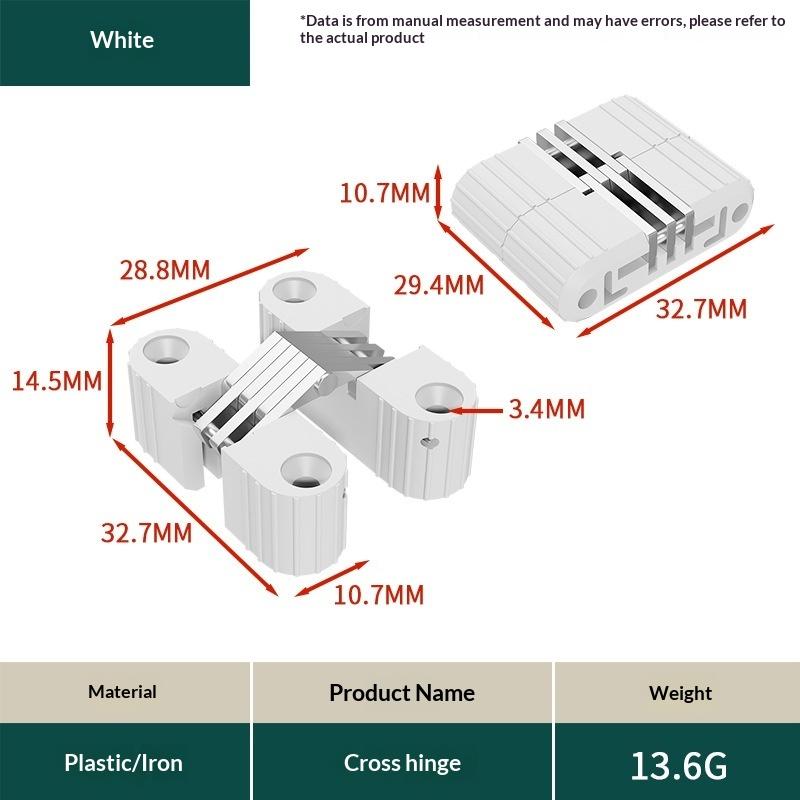 Крестовые скрытые петли Пластик Железо Складная дверь Стол и стул Крестовая петля Пластиковая скрытая петля Мебельная фурнитура Аксессуары