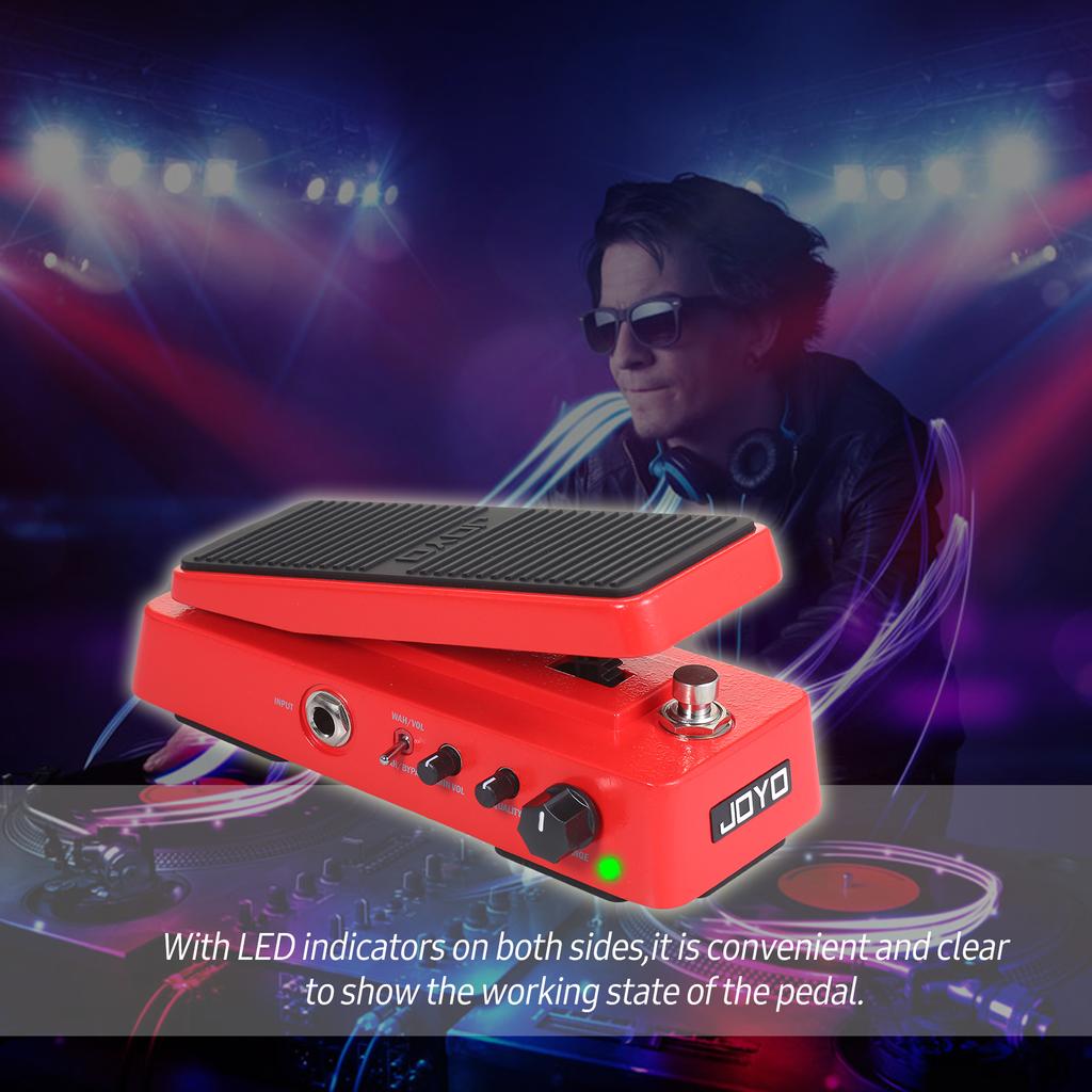 JOYO 2-в-1 педаль эффектов для электрогитары с регулируемыми тонами и громкостью, педаль вау-вау для