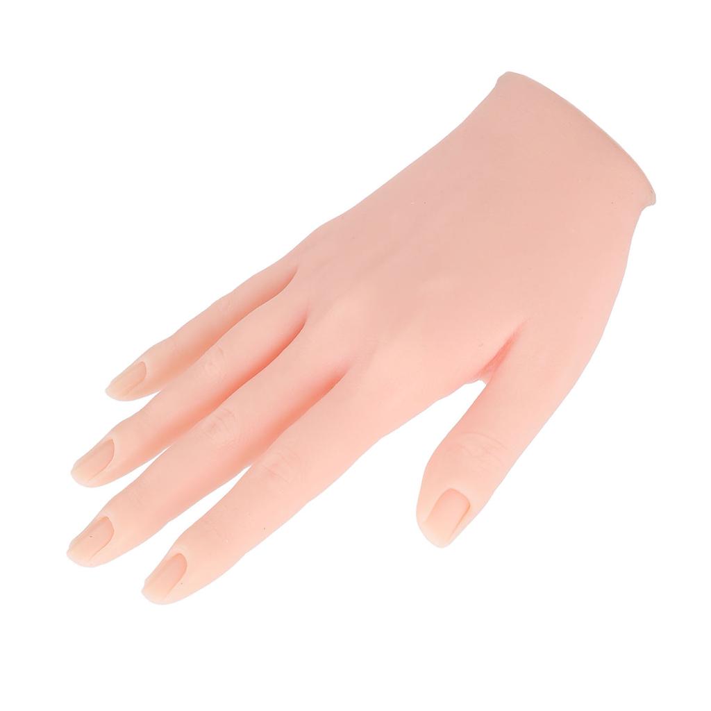 Nail Art Practice Hand High Simulation Flexible Silicone Nail Practice Training Mannequin Hand for