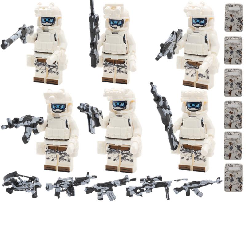 SWAT Ghost Humanoid Dolls, Commando Special Forces Army Soldier Mini Figures Police Weapon Building Bricks Toys, Детские игрушки, Персонаж мультфильма
