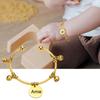 Детский браслет с персонализированным именем, открытый браслет для девочек и мальчиков, бесплатная гравировка, крещение, крестины