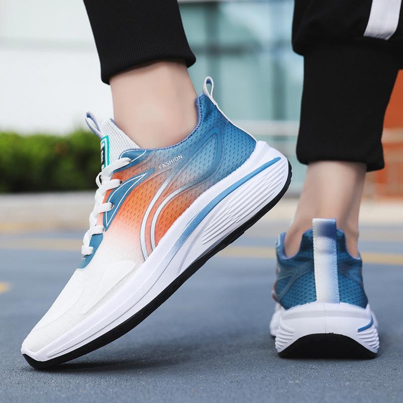 Мужская обувь весна и лето новая спортивная обувь на мягкой подошве дышащая удобная повседневная обувь с низким верхом универсальная сетчатая обувь мужская иностранная