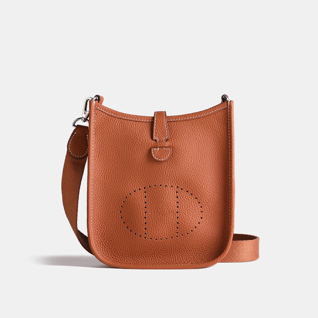 Evelyn Messenger Bag First Layer Cowhide Bag Women'S Bag Pure Leather High Quality Shoulder Bag Commuting
