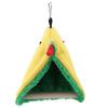Bird Parrot Triangle Plush Hammock Cage Happy Tent Bed Hanging Cave Toy