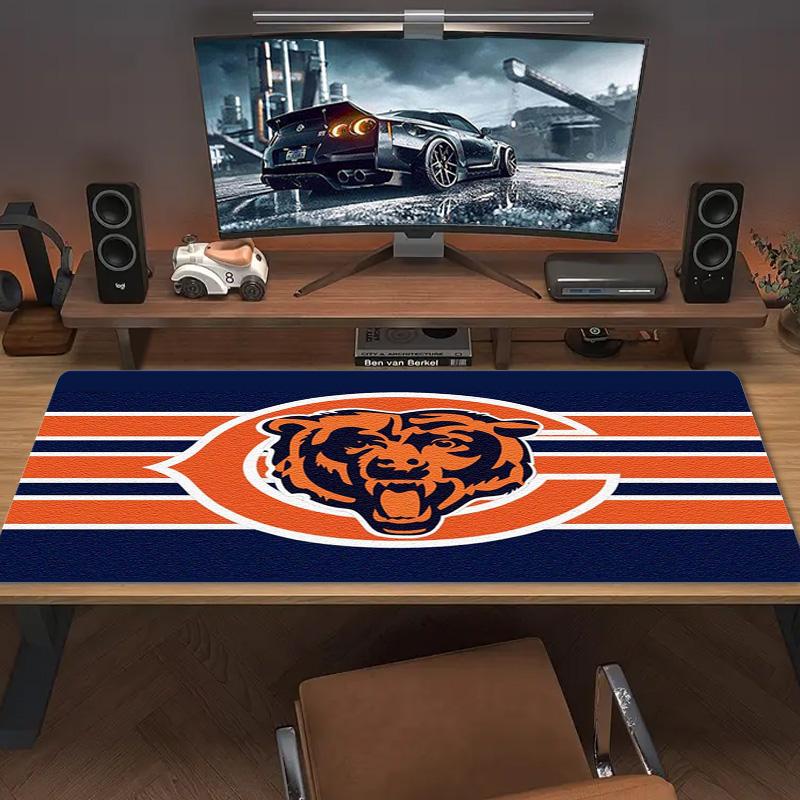 Коврик для мыши Chicago Bears Цветной Большой коврик для игровой поверхности стола Нескользящий Коврик для ноутбука и планшета XXL Коврик для мини-ПК С заблокированным краем