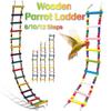 Colorful Wooden Parrot Ladder 8/10/12 Step Ladders Bird Perch Stand Toy  Bird Cage Decoration