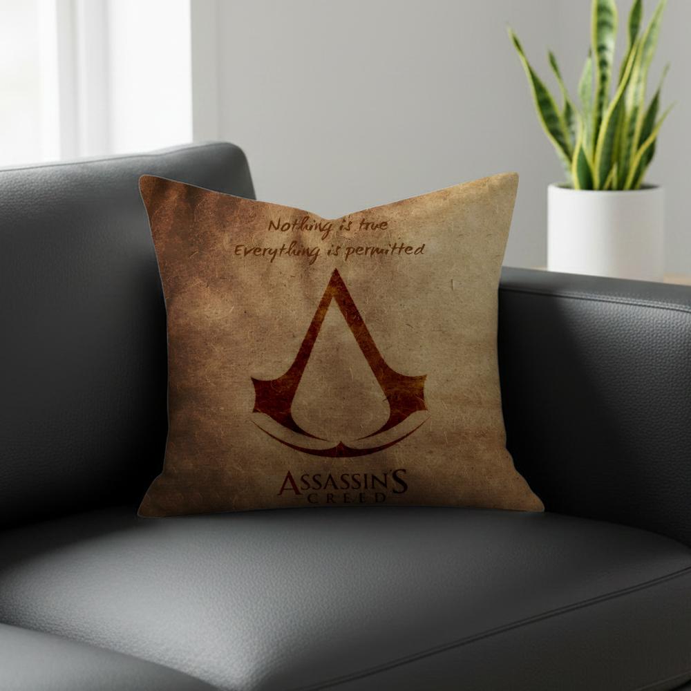 Assassin'S Creed Game Cushion Cover Natural Linen Pillowcase Set, All-In-One Decor For Sofa, Bedroom & Chair