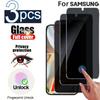 3 шт. Защитное стекло с защитой конфиденциальности и разблокировкой по отпечатку пальца для Samsung Galaxy S26 S25 S24 Ultra S23 S22 S21 Plus Note 20, полное покрытие, защита от шпионажа